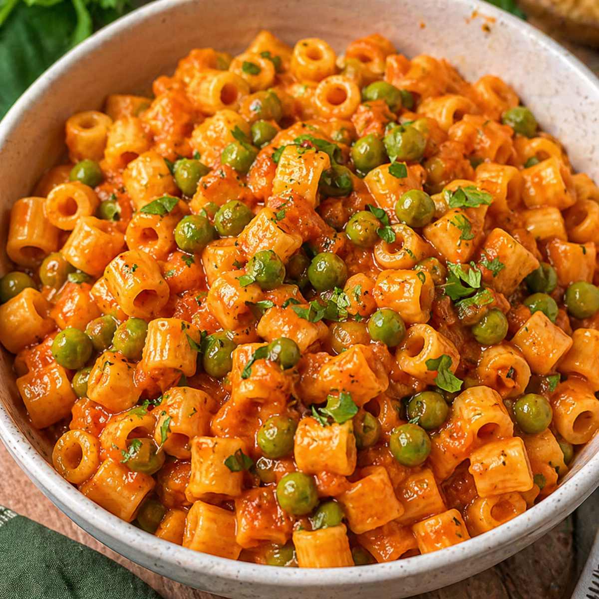 Peas & Macaroni (Pasta e Piselli — Italian comfort in a bowl)